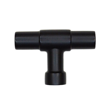 Emtek Jasper 2 in Finger Pull Cabinet Knob Flat Black Finish 86699US19